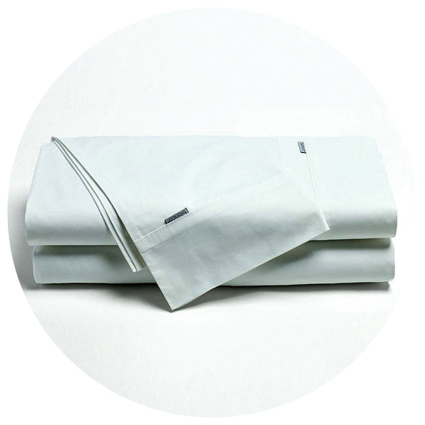 Bianca Heston Cotton Percale Sheet Set White Queen Bedding Sheets