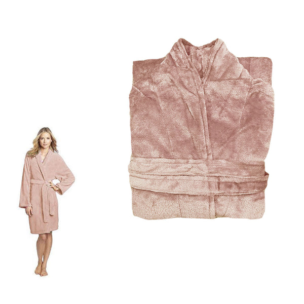 190Gsm Ultra Soft Plush Fleece Bath Robe Sleepwear & Robes