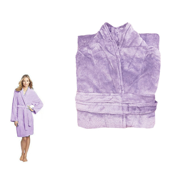 190Gsm Ultra Soft Plush Fleece Bath Robe Sleepwear & Robes