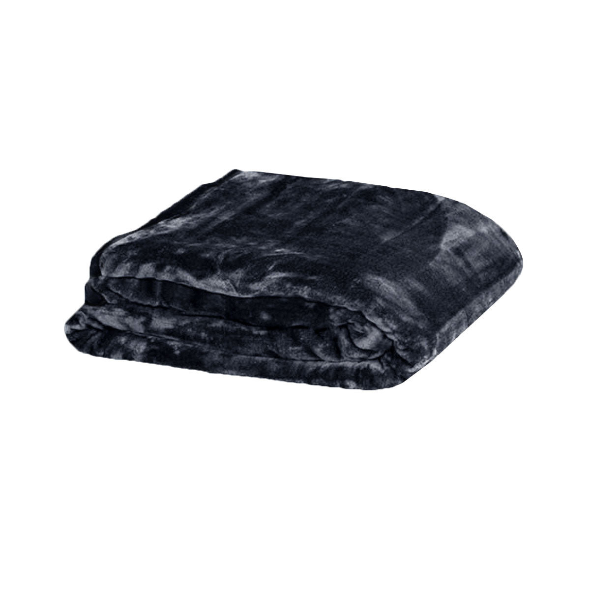 375Gsm 1 Ply Solid Faux Mink Blanket Queen 200X240 Cm Charcoal Blankets
