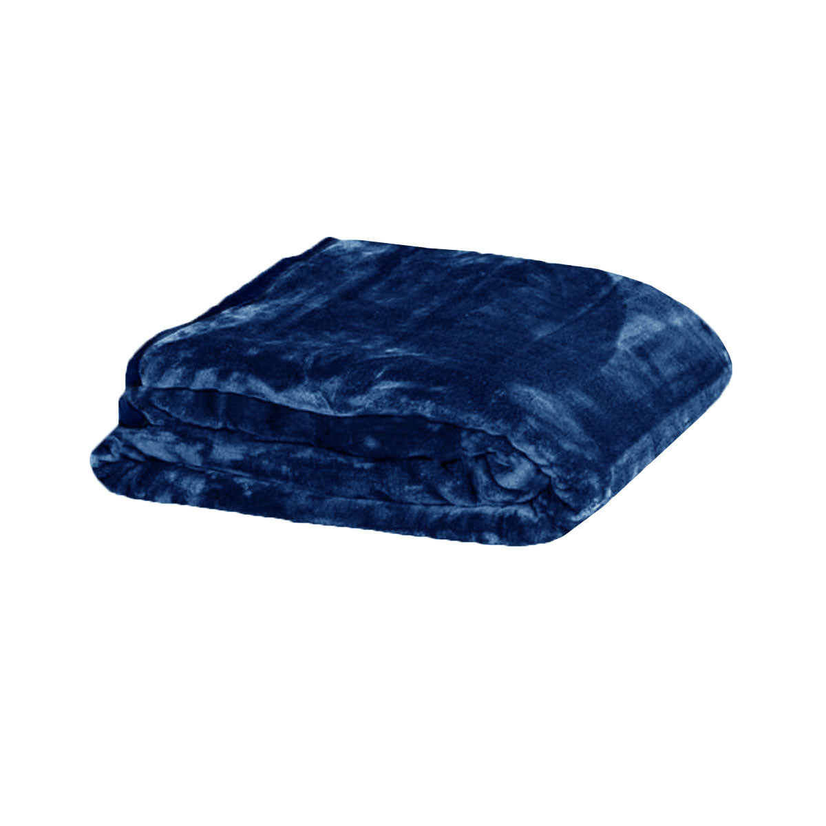 375Gsm 1 Ply Solid Faux Mink Blanket Queen 200X240 Cm Navy Blankets