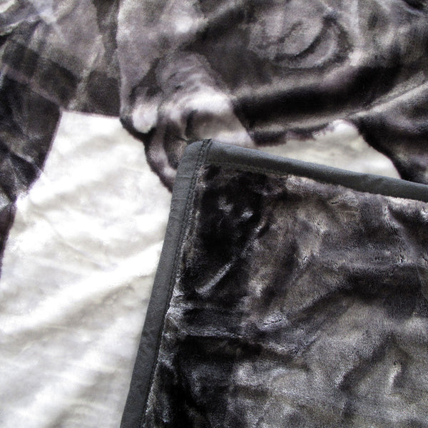 675Gsm 2 Ply 3D Print Faux Mink Blanket Queen 200X240 Cm Galloping Horse Blankets