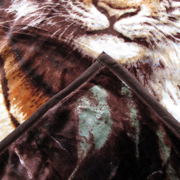 675Gsm 2 Ply 3D Print Faux Mink Blanket Queen 200X240 Cm Tiger Family Blankets