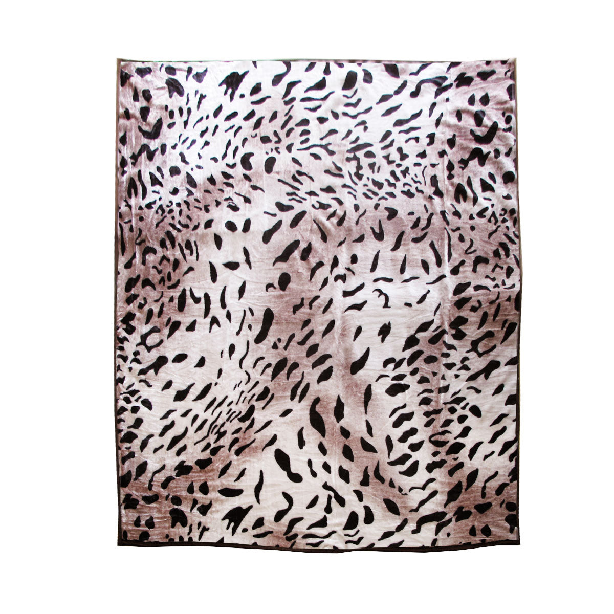 675Gsm 2 Ply Animal Print Faux Mink Blanket Queen 200X240 Cm Jaguar Blankets