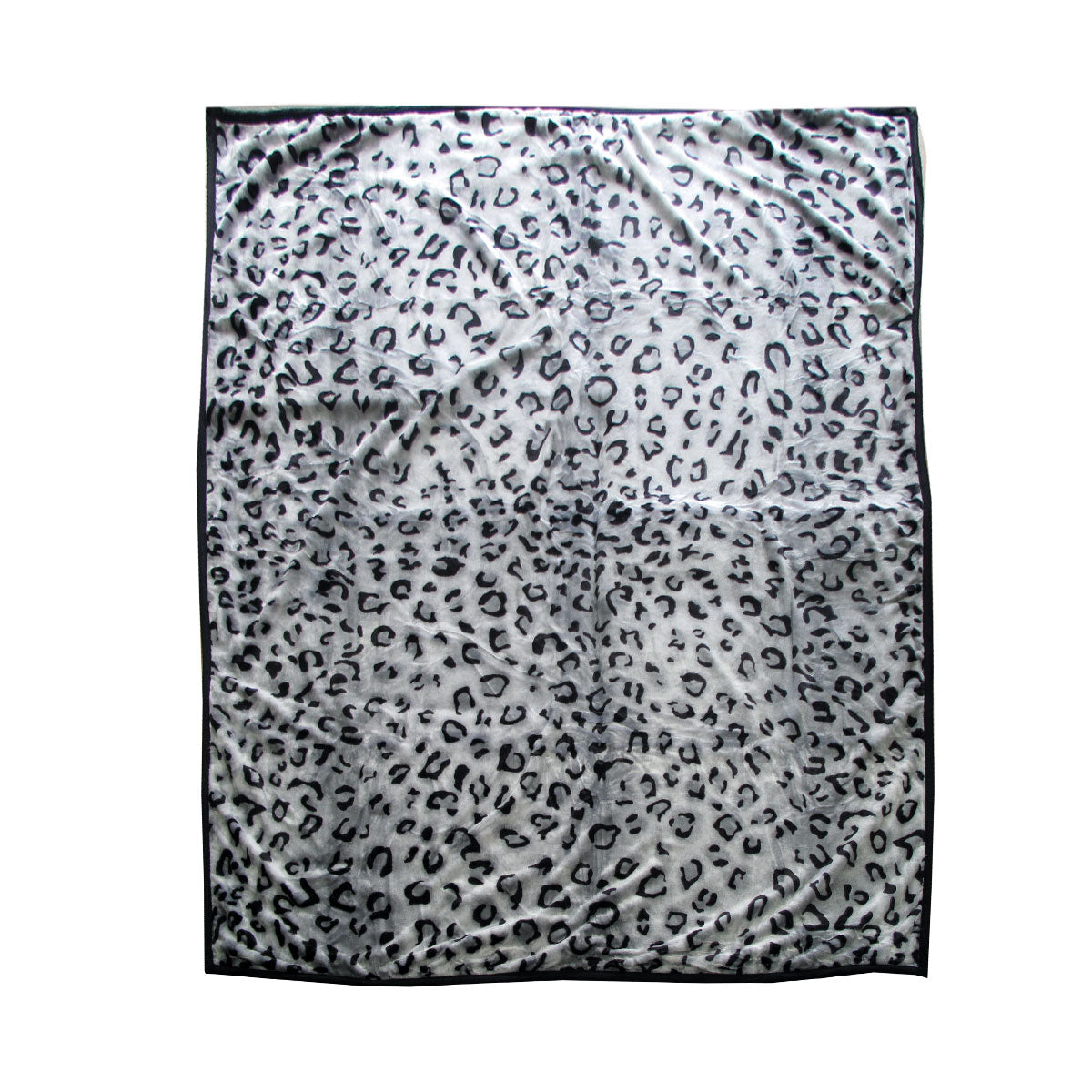 675Gsm 2 Ply Animal Print Faux Mink Blanket Queen 200X240 Cm Snow Leopard Blankets