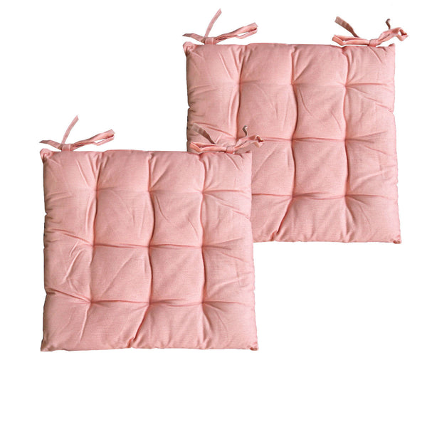 Set Of 2 Colter Cotton Chair Pads Cushions & Decorative Pillows