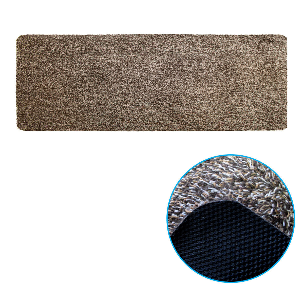 Amazing Absorbent Runner Mat 150 X 57 Cm Brown/Taupe/White Door Mats & Floor Mats