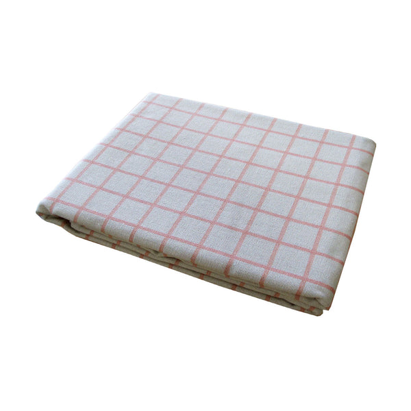 Cotton Grid Checks Oblong Table Cloth 150 X 230Cm Table Cloths