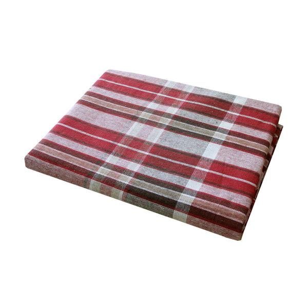 Cotton Plaid Checks Oblong Table Cloth 130 X 180Cm
