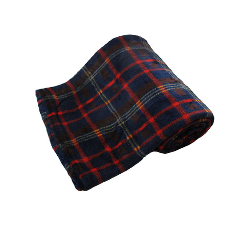 190Gsm Fashion Printed Ultra Soft Coral Fleece Throw 127 X 152Cm Checkered Throws & Afghans