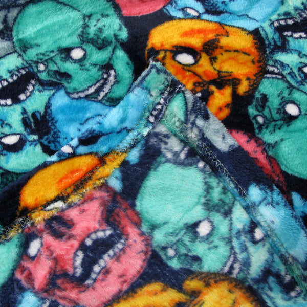 190Gsm Boys Cool Ultra Soft Coral Fleece Throw 127 X 152Cm Screaming Skulls Throws & Afghans