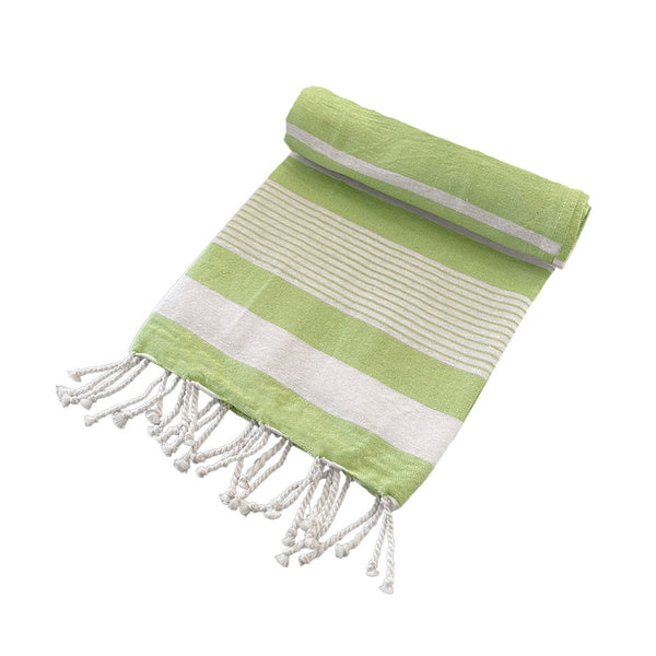 Cotton Rich Large Turkish Beach Towel With Tassels 80Cm X 155Cm Towels & Washcloths