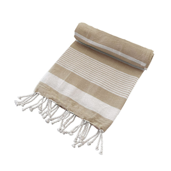 Towels & Washcloths Assorted Brands Cotton Rich Large Turkish Beach Towel With Tassels 80Cm X 155Cm