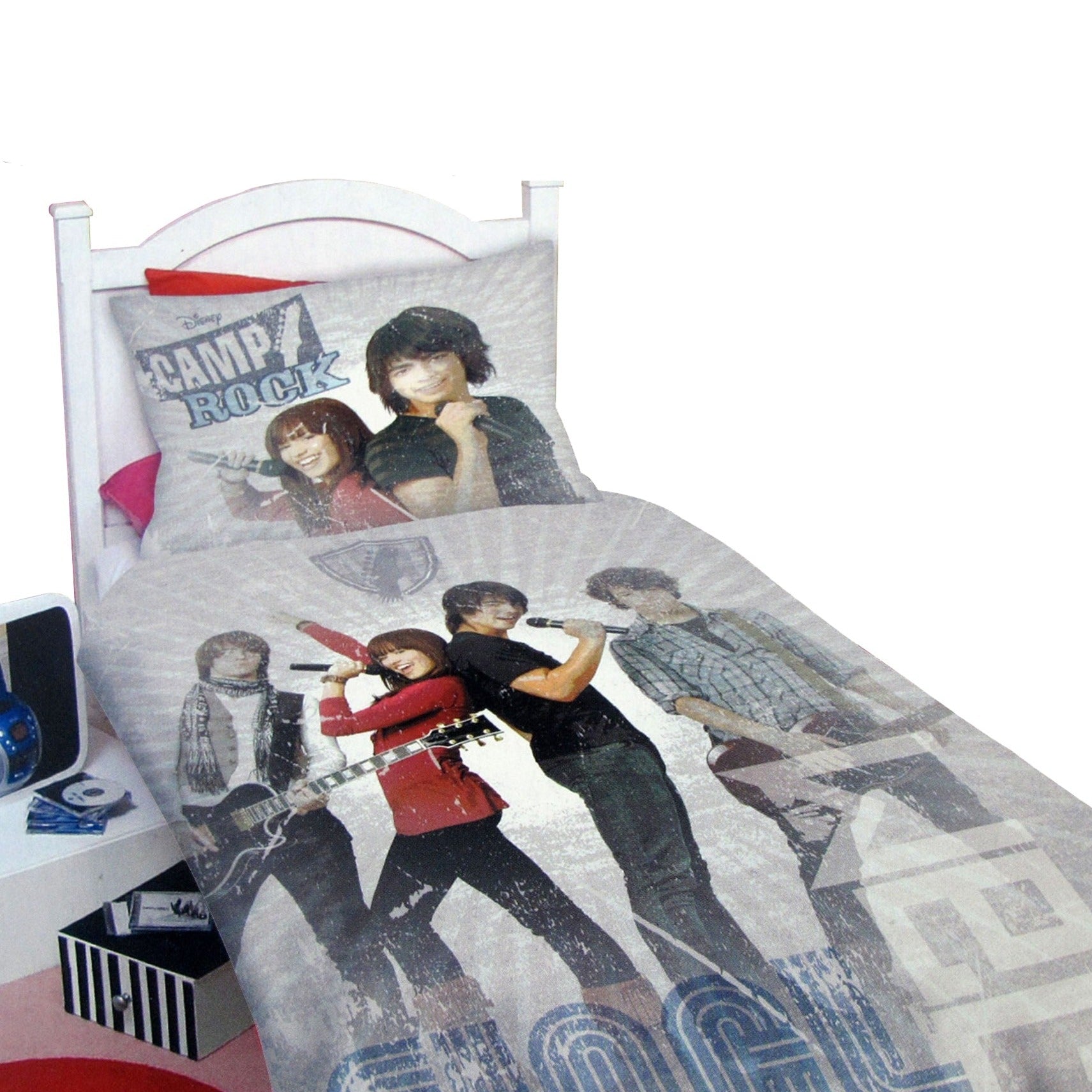 Disney Camp Rock Final Jam Grey Quilt Cover Set Single Single Bed Quilts