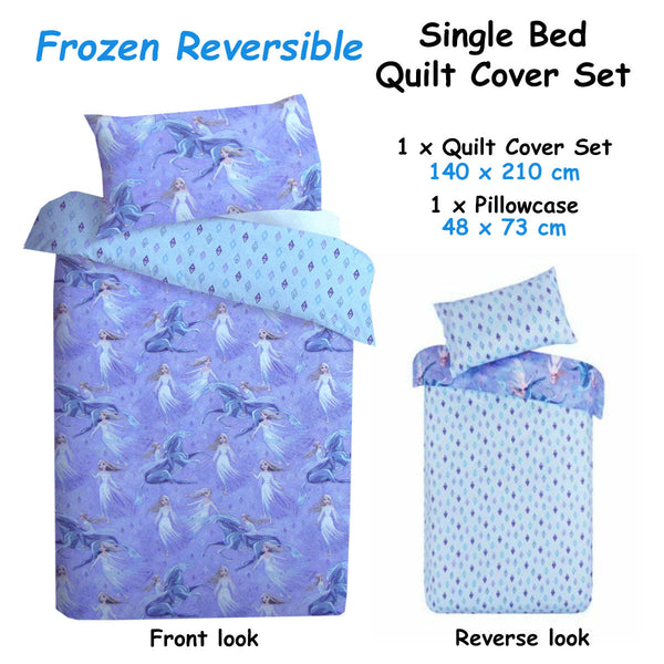 Caprice Disney Frozen Elsa Reversible Licensed Quilt Cover Set Single Quilt Covers