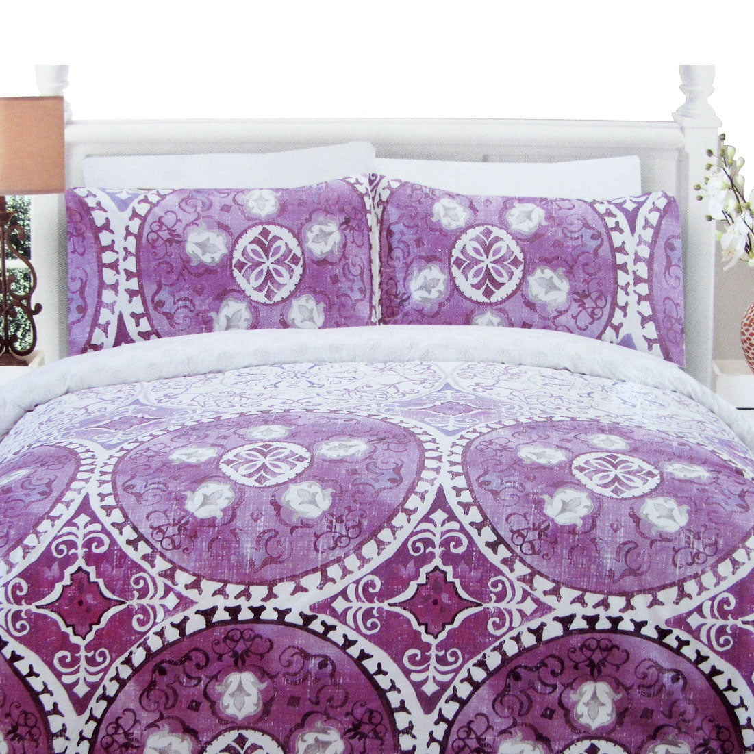 225Tc Kasbah Mandala Cotton Rich Easy Care Quilt Cover Set Queen Quilt Covers
