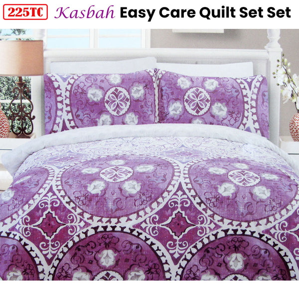 225Tc Kasbah Mandala Cotton Rich Easy Care Quilt Cover Set Queen Quilt Covers
