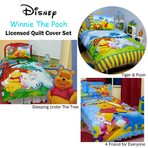 Disney Winnie The Pooh Quilt Cover Set Sleeping Under Tree Quilt Covers