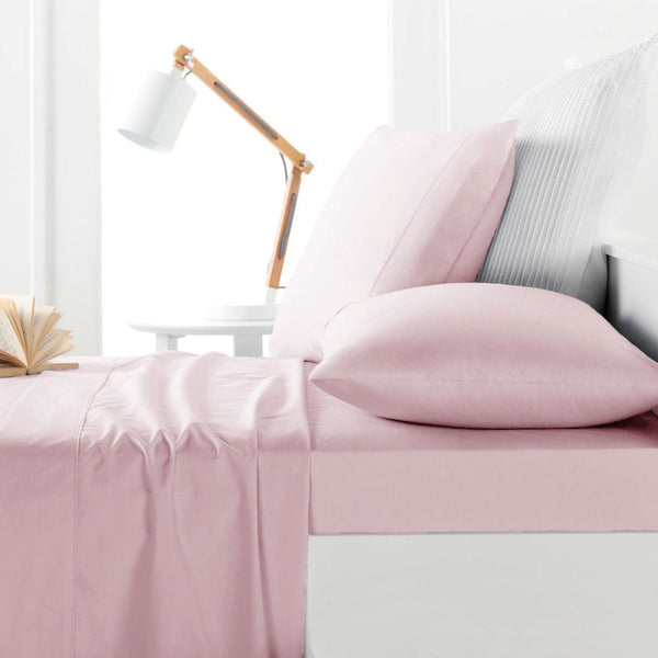 Belmondo 225Tc Sheet Set Blush Sheets