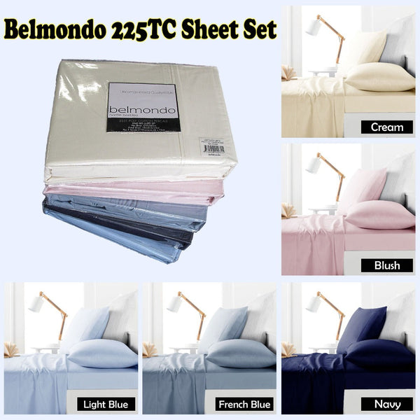 Belmondo 225Tc Sheet Set Blush Sheets