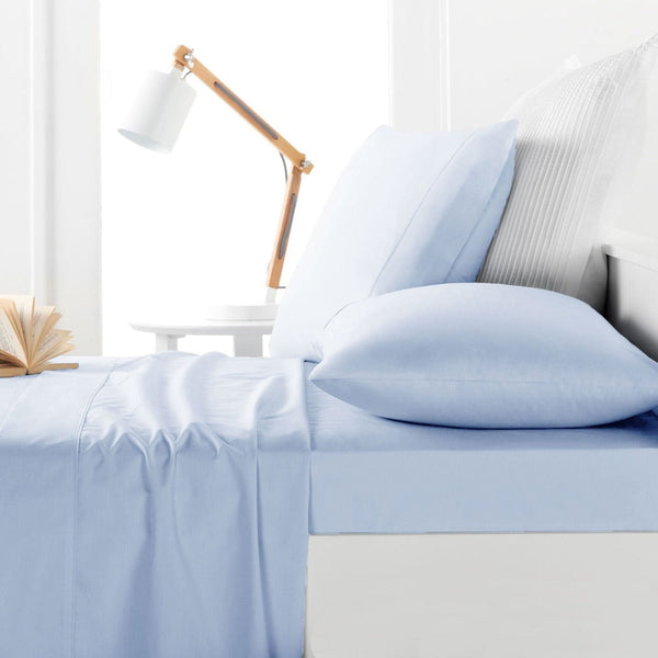 Belmondo 225Tc Sheet Set Light Blue King Sheets