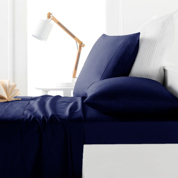 Belmondo 225Tc Sheet Set Navy Sheets