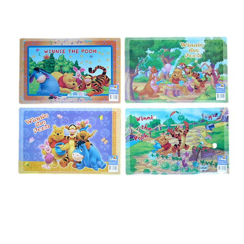 Disney Set Of 4 Cartoon Waterproof Winnie The Pooh Placemats