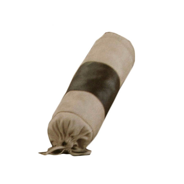 Studio Latte Chocolate Faux Leather Neckroll Cover Cushions & Decorative Pillows