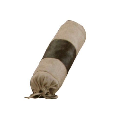 Studio Latte Chocolate Faux Leather Neckroll Cover Cushions & Decorative Pillows