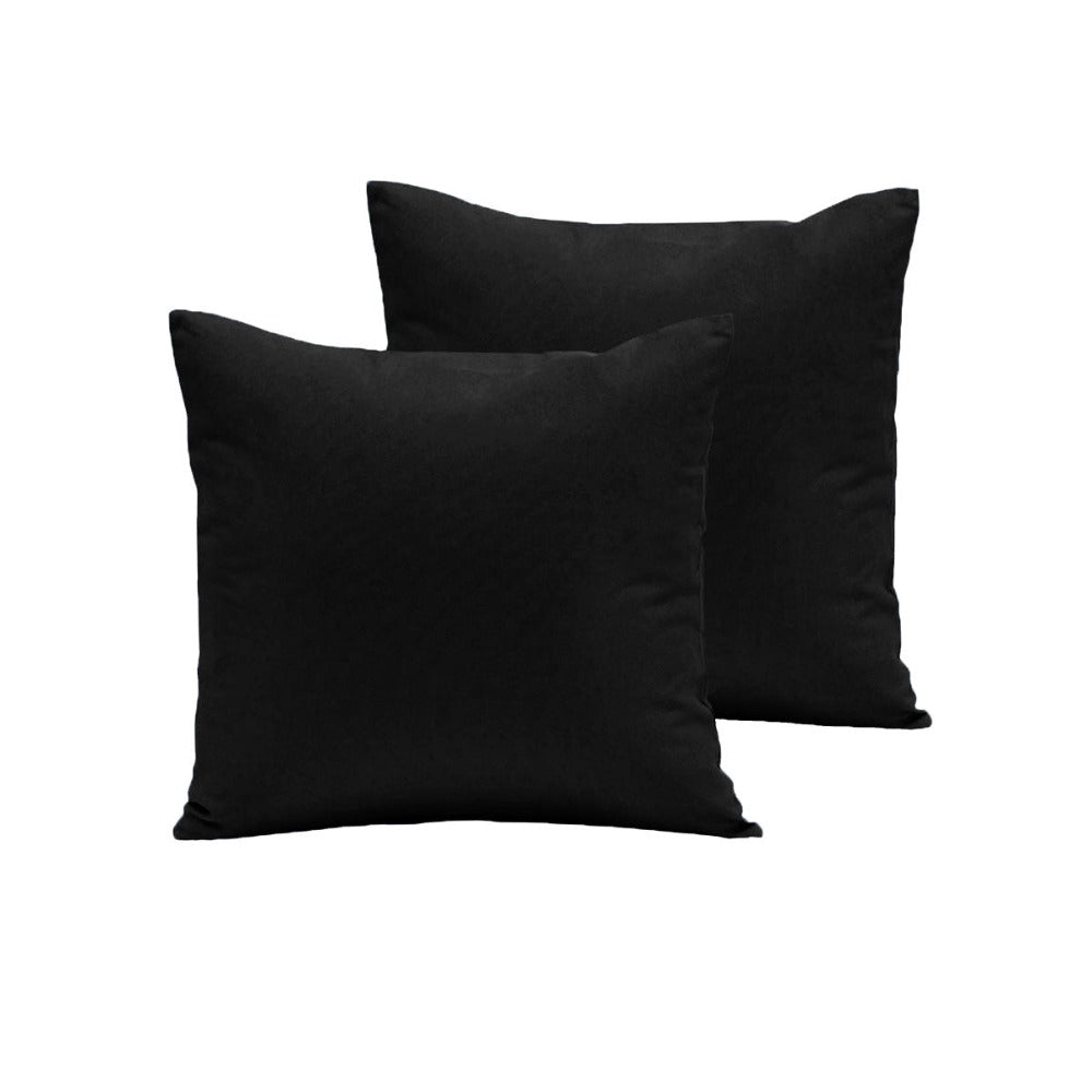 Pair Of Polyester Cotton Pillowcases Black Pillow Cases