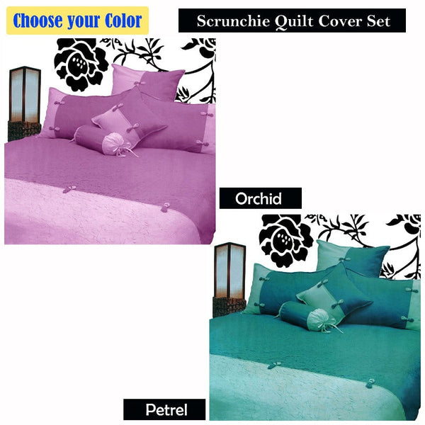 Phase 2 Scrunchie Orchid Quilt Cover Set