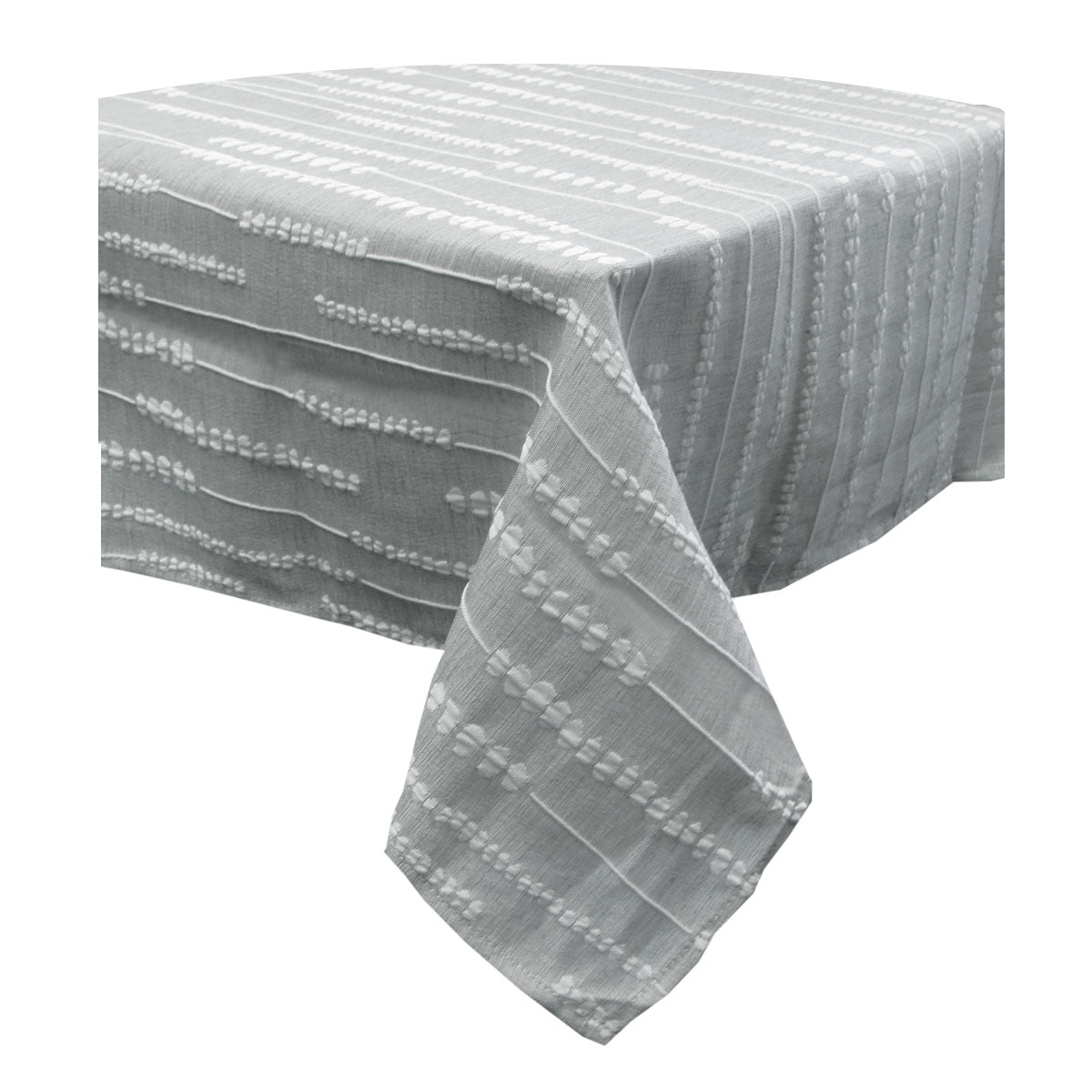 Table Cloths Assorted Brands Perline Grey Jacquard Polyester Tablecloth