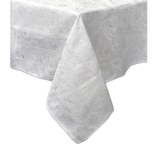 Salonika Blossom Tablecloth White 160 X 220 Cm Table Cloths