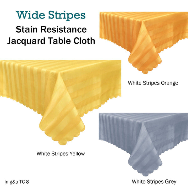 Table Cloth Wide Stripes Orange 135 X 180 Cm Table Cloths