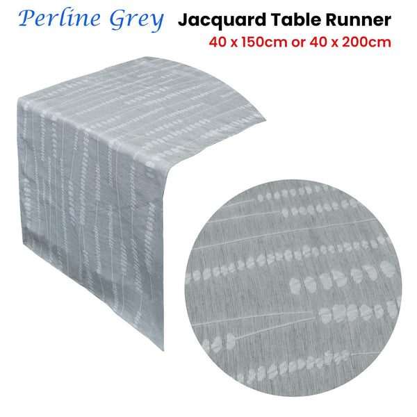 Perline Grey Table Runner 40 X 200 Cm Table Runners