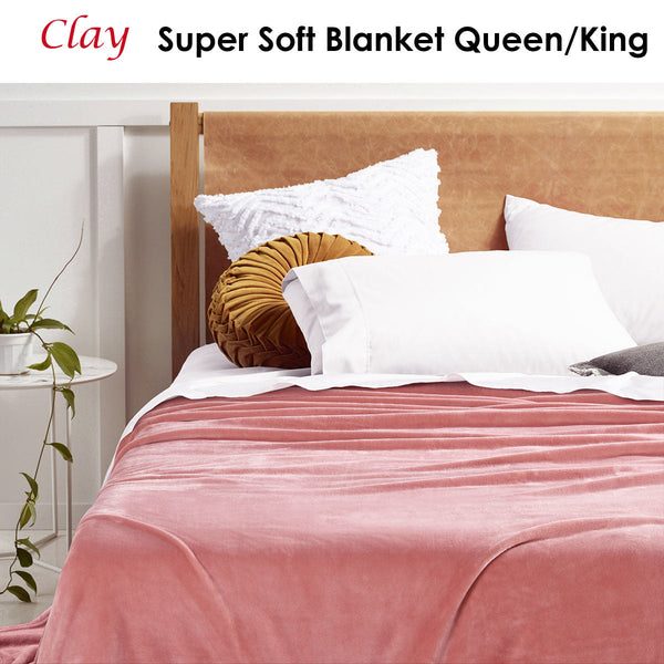 Accessorize Clay Super Soft Blanket Queen/King Blankets