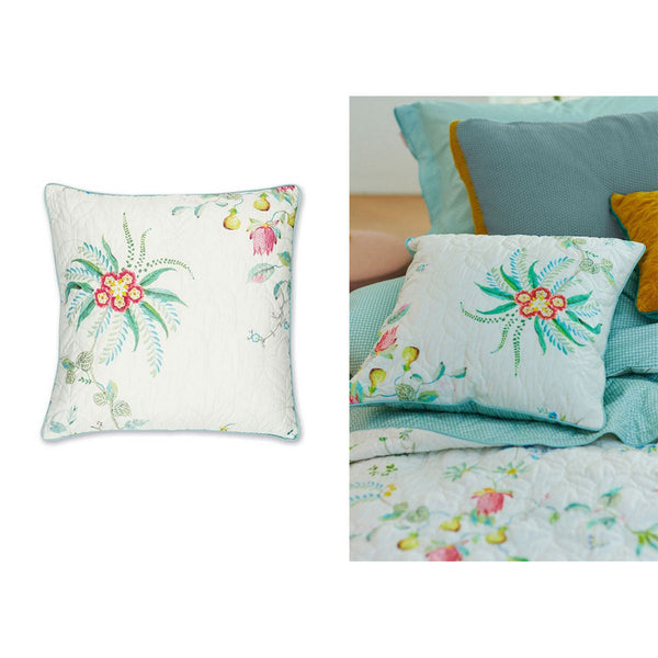 Pip Studio Fleur Grandeur White Quilted Square Cushion Cushions & Decorative Pillows