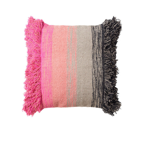 Accessorize Layne Black Dark Pink Filled Square Cushion Cushions & Decorative Pillows