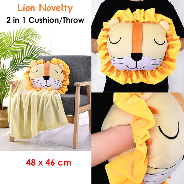 Happy Kids Lion Novelty Cushion/Throw Cushions & Decorative Pillows