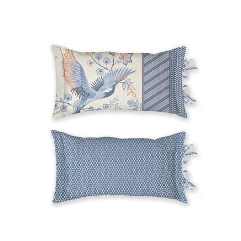 Pip Studio Royal Birds Blue Oblong Cushion Cushions & Decorative Pillows