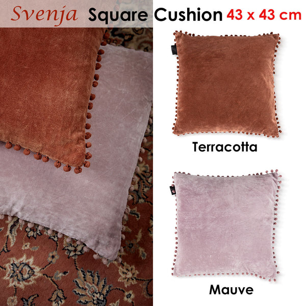 Bedding House Svenja Terracotta Filled Square Cushion