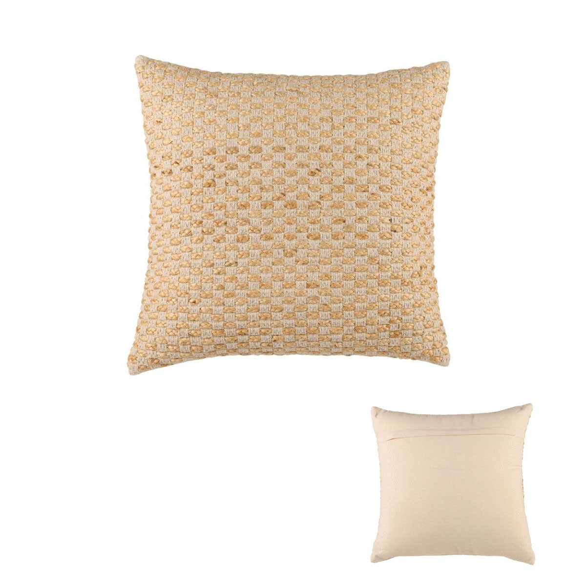 Accessorize Tami Cotton/Jute Square Filled Cushion 45Cm X Cushions & Decorative Pillows