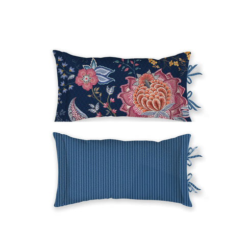 Pip Studio Tree Of Life Dark Blue Oblong Cushion Cushions & Decorative Pillows