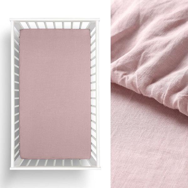 Little Gem 1 Pc Pale Mauve Hemp Cot Fitted Sheet Sheets