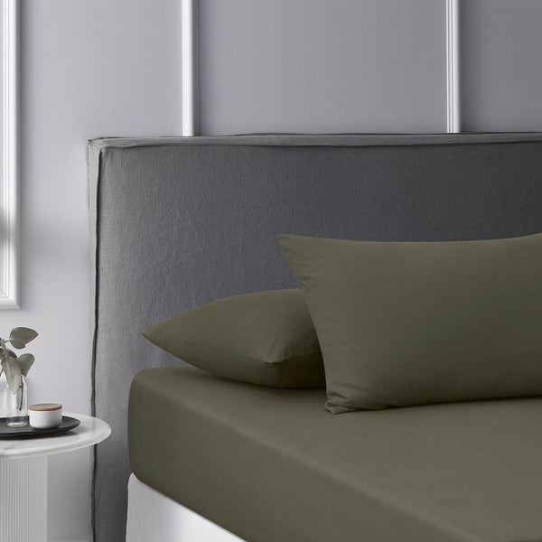 Accessorize Caramel Washed Cotton Fitted Sheet Set Super King Sheets