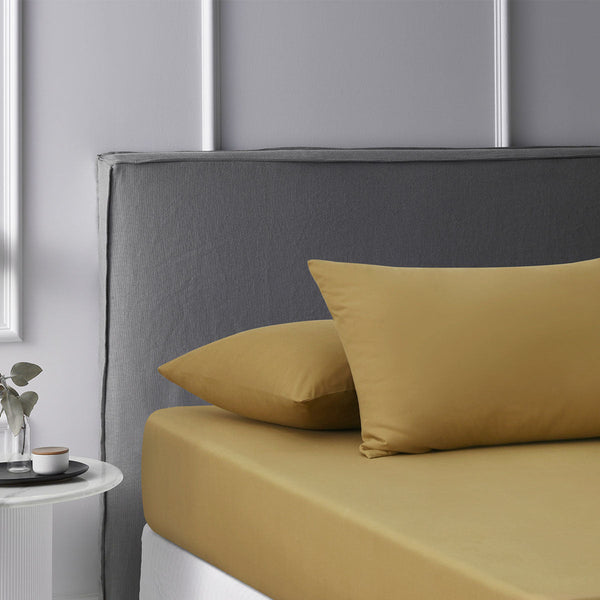 Accessorize Pecan Washed Cotton Fitted Sheet Set Sheets