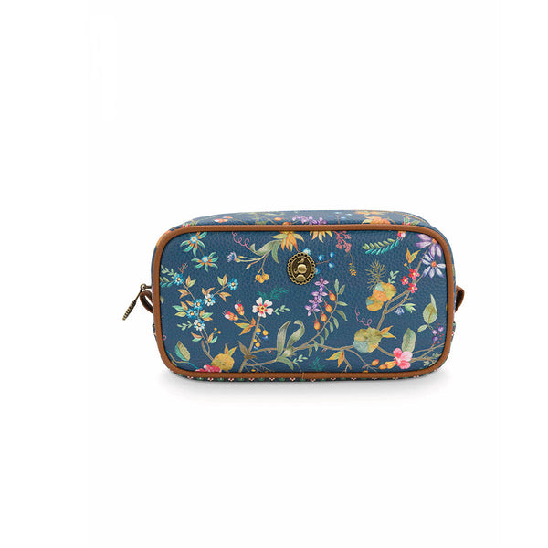 Pip Studio Petites Fleurs Dark Blue Small Square Cosmetic Bag Makeup Bags & Cases
