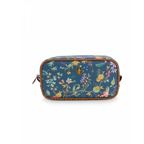 Pip Studio Petites Fleurs Dark Blue Small Square Cosmetic Bag Makeup Bags & Cases