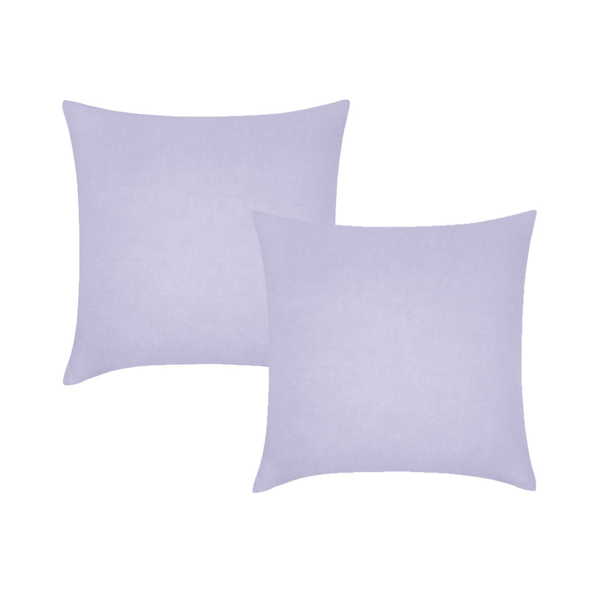 Design Homewares Pair Of Lilac French Linen Pillowcases 65 X 65Cm Pillow Cases