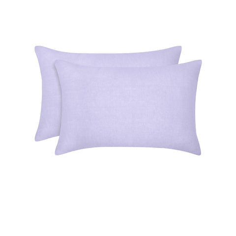Design Homewares Pair Of Lilac French Linen Pillowcases 48 X 73Cm Pillow Cases